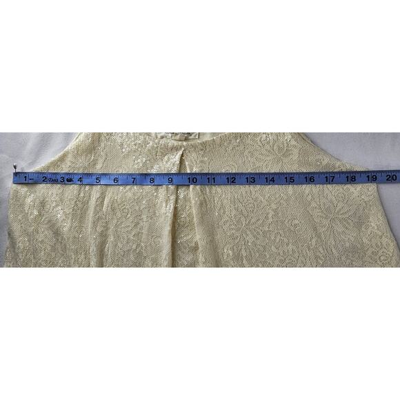 PAINTED THREADS NORDSTROM WOMEN'S CREAM SEQUIN TANK TOP SHIRT SIZE MEDIUM - Picture 10 of 10